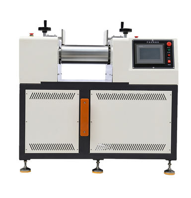 comprare Mulino a due rulli con tramoggia in acciaio inossidabile SUS304, spaziatura dei rulli regolabile e miscelatore ad alta velocità per la miscelazione della gomma online manufacture