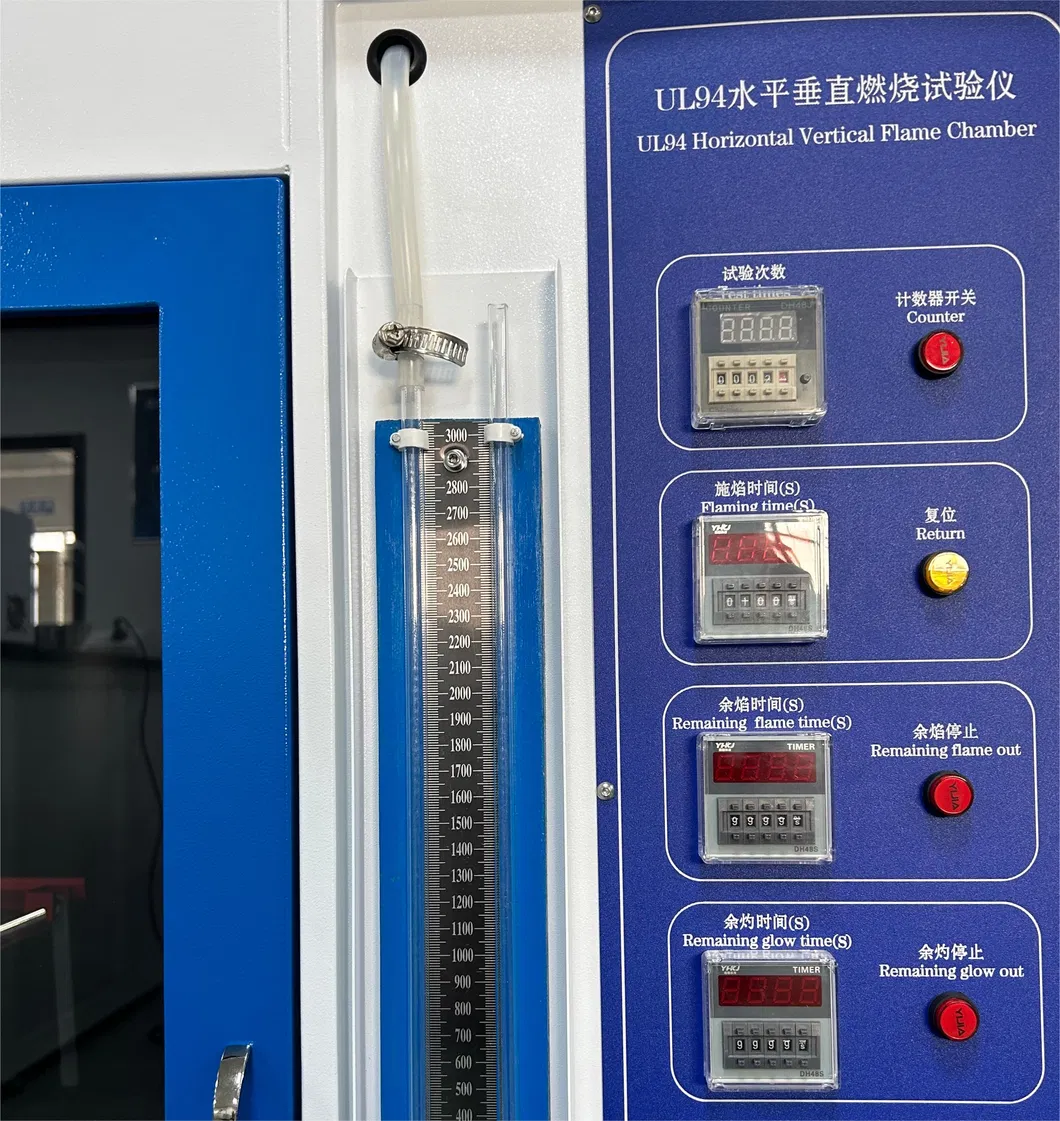 Laboratorio UL94 Dispositivo di prova di fiamma Tester di camera di combustione per la plastica 3