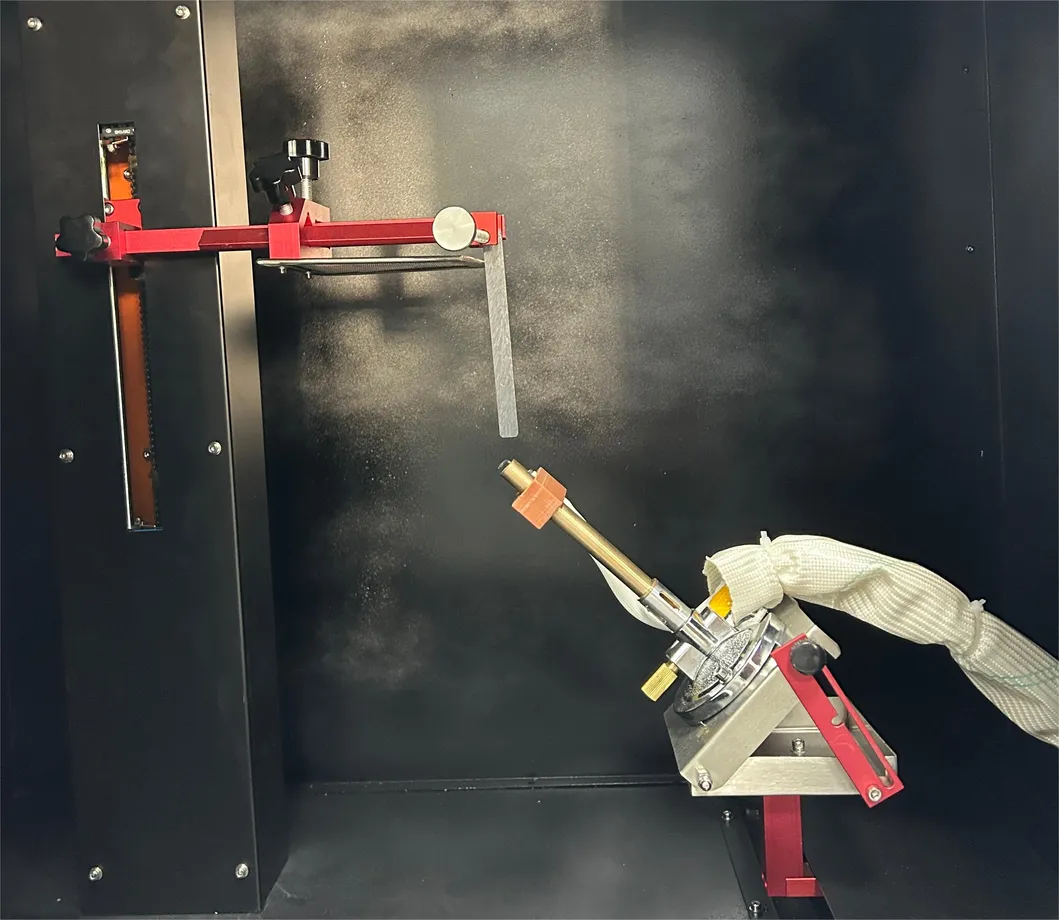 Laboratorio UL94 Dispositivo di prova di fiamma Tester di camera di combustione per la plastica 4
